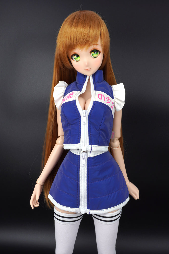 Puffer vest jacket and skirt set