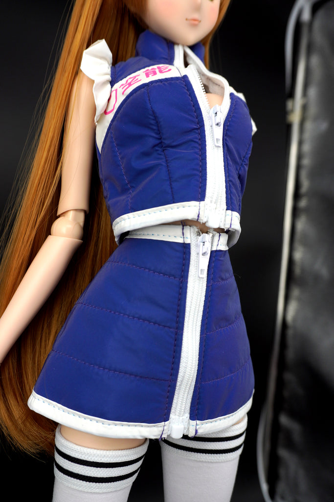 Puffer vest jacket and skirt set
