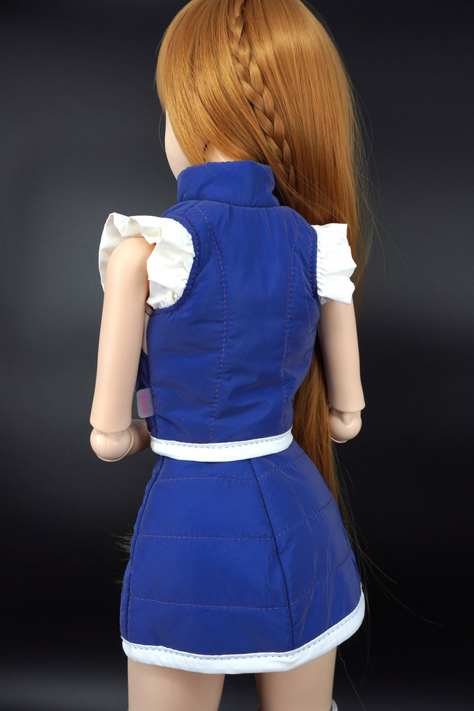 Puffer vest jacket and skirt set