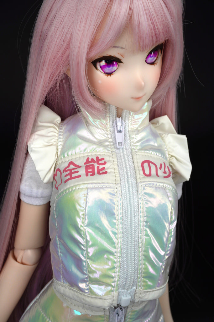 Puffer vest jacket and skirt set