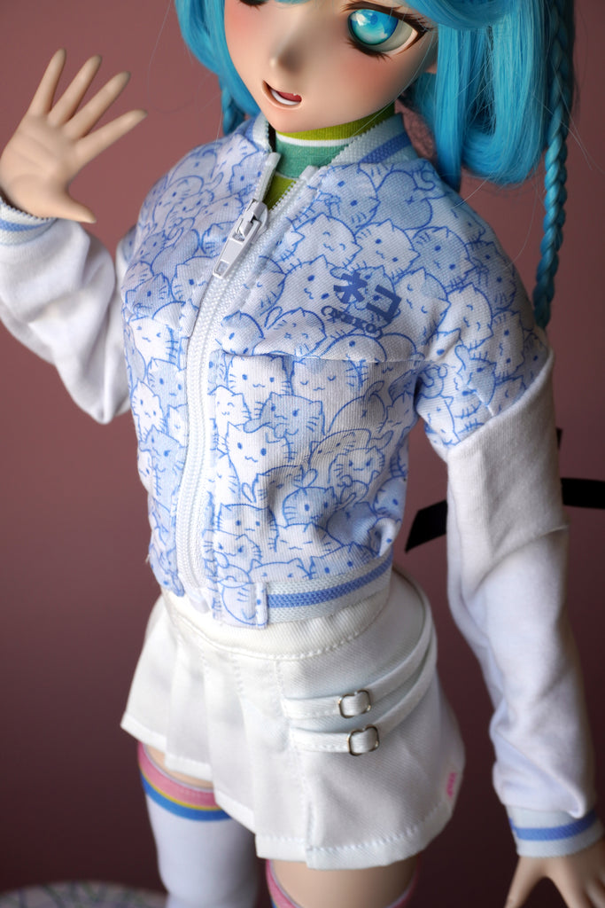 Terry Bomber Jacket - Blue Neko