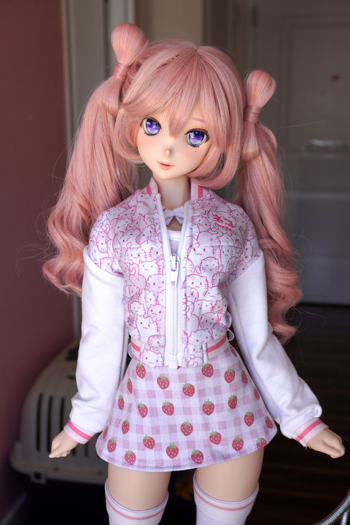 Terry Bomber Jacket - Pink Neko