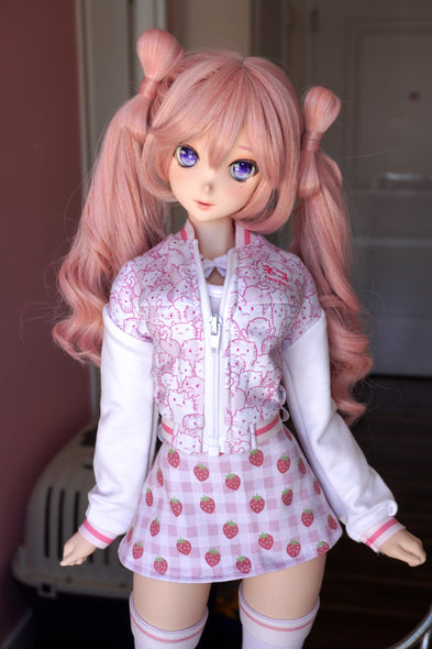 Terry Bomber Jacket - Pink Neko
