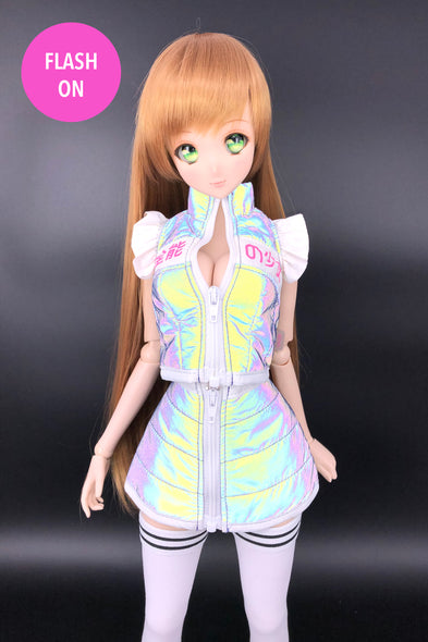 Puffer vest jacket and skirt set